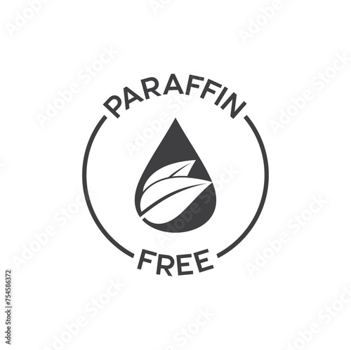 symbol of paraffin free, paraffin free icon, vector art.