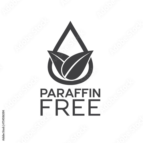 symbol of paraffin free, paraffin free icon, vector art.