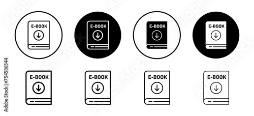 Download ebook vector icon set collection. Download ebook Outline flat Icon.