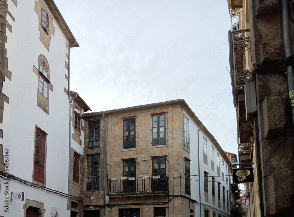 Edificios de la zona monumental de Santiago de Compsotela, Galicia
