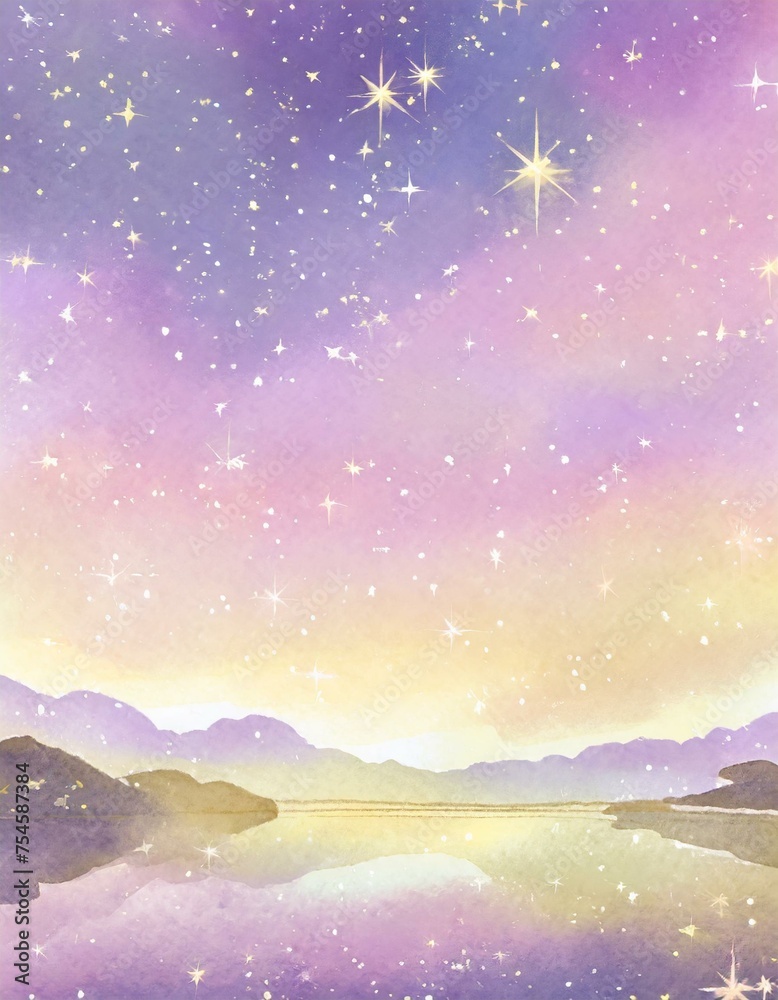 Fototapeta premium 春はあけぼの（和風イメージのイラスト背景）