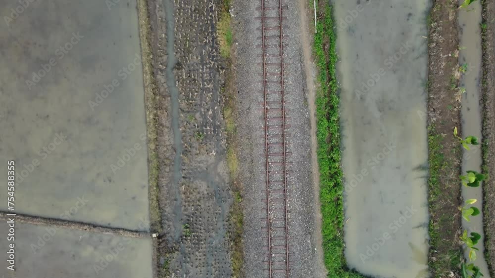 aerial view the rails between the swamps aerial view the rails between the swamps