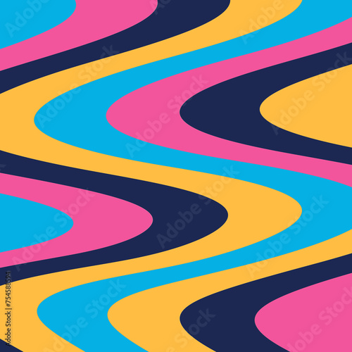 Colourful Groovy background Pattern,Vector Design