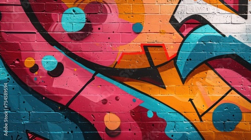 Abstract colorful wall Graffiti