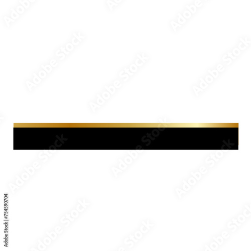 Black and gold footer. Aesthetic frame.
