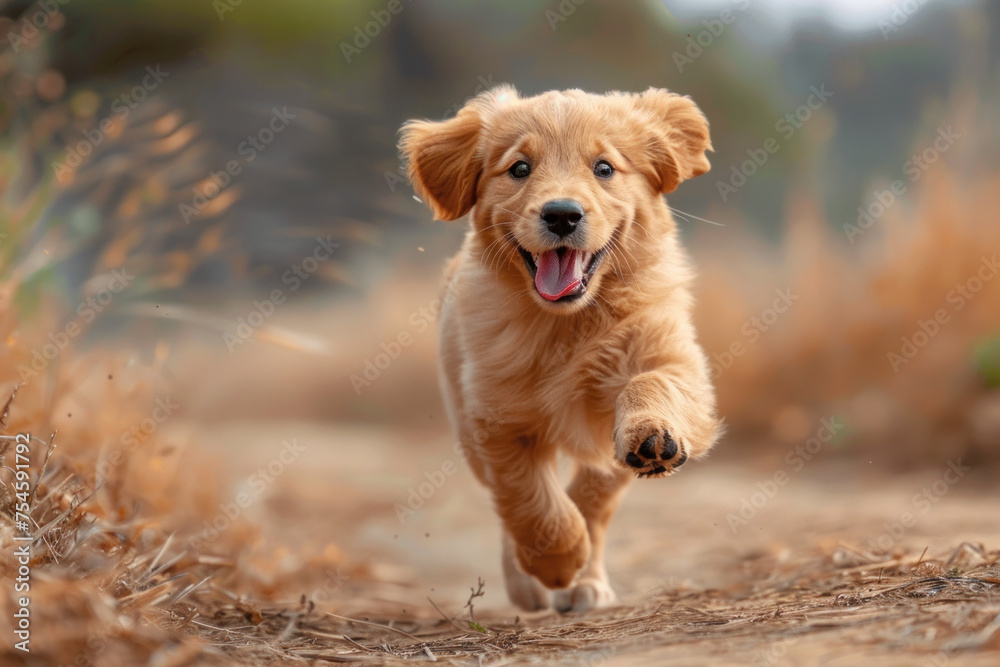 Cute dogs running