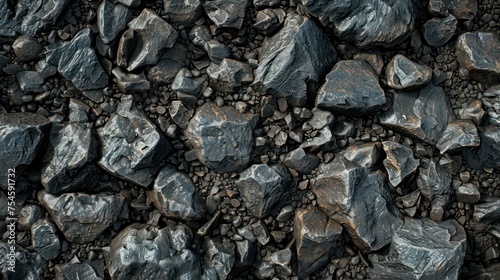 Wallpaper Mural Top view dark ground rock texture Torontodigital.ca
