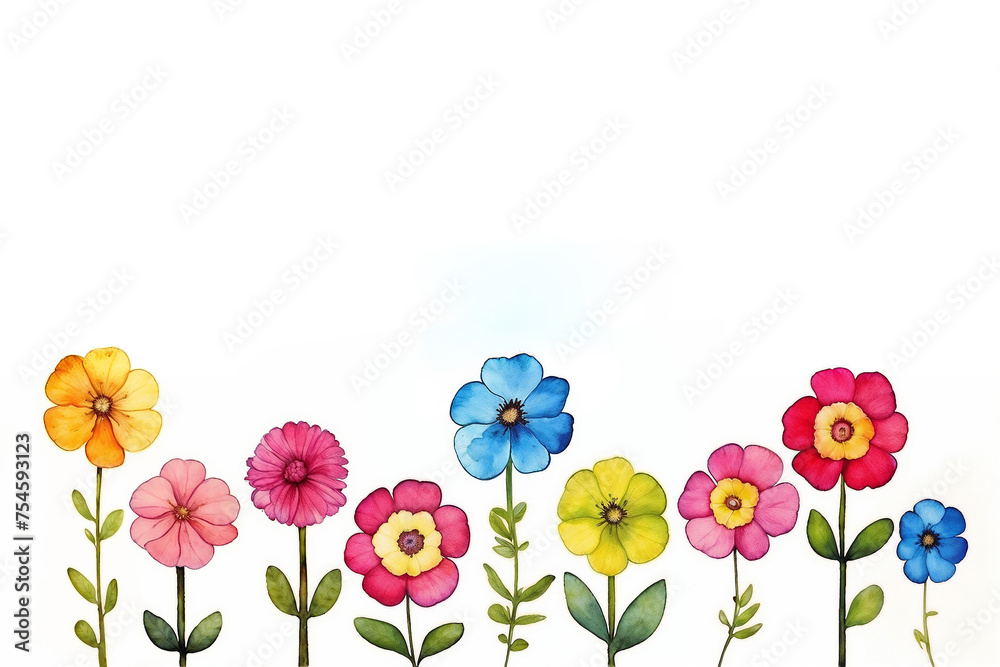 Simple Spring Flower Border Simple Spring Flower Border