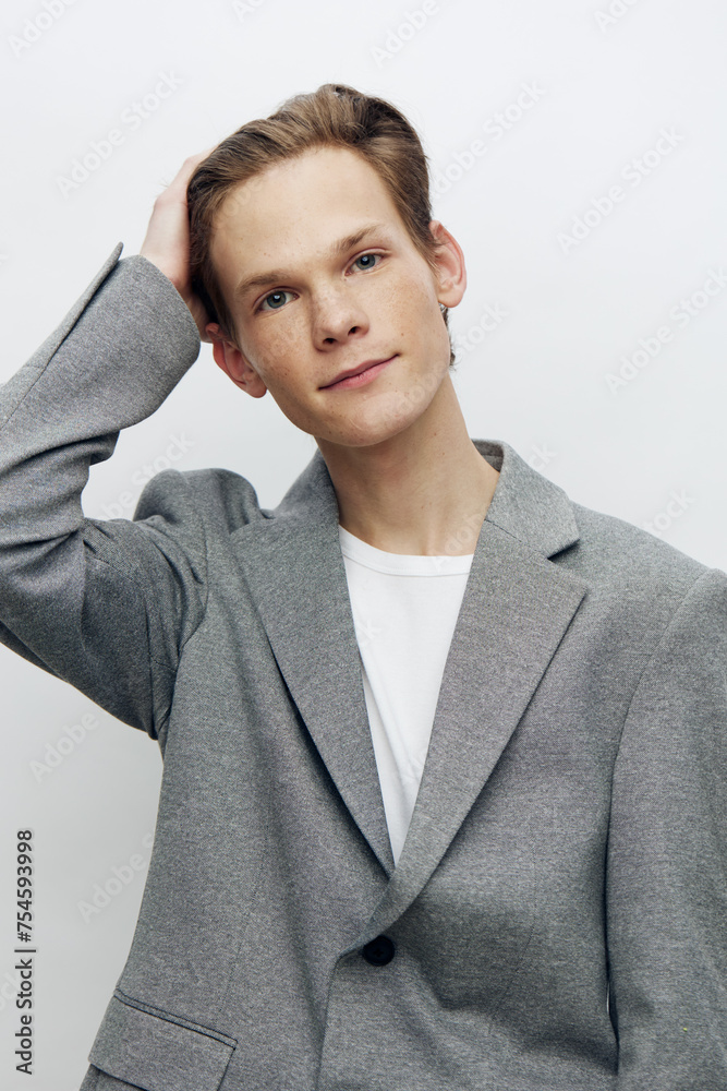 Captivating Portrait Photography: Handsome Young Caucasian Men with Stylish Hair and Fashionable Looks Captivating Portrait Photography: Handsome Young Caucasian Men with Stylish Hair and Fashionable Looks