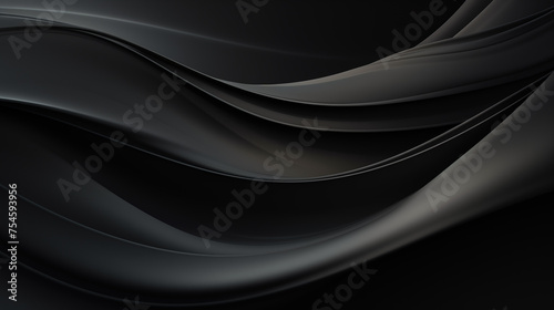 Mesmerizing Abstract Dark Waves with Subtle Grey Highlights in 4K