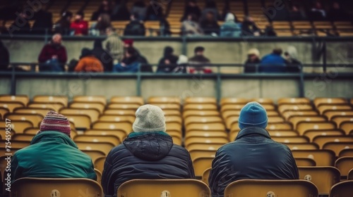 Anonymous spectators at sports stadium. © haizah