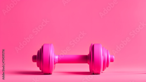 3D Pink Dumbbell Set Clean Background for Targeted Muscle Workouts and Fitness Training