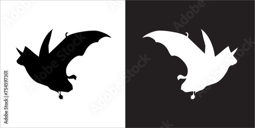 Illustration vector graphics of bat icon