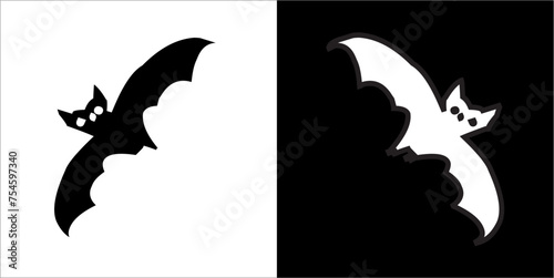 Illustration vector graphics of bat icon