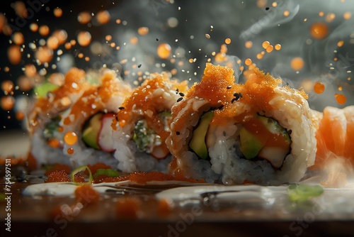 Konzept japanisches Sushi, Food-Konzept, saftig, hell, hochwertig, frisch photo