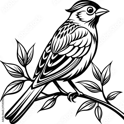  oiseau-sur-une-Branche--clipart-vector-illustration