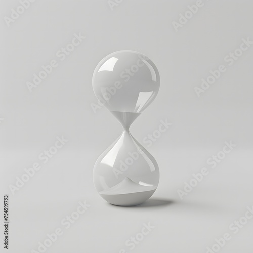 Minimalist Hourglass Design, Time Symbol