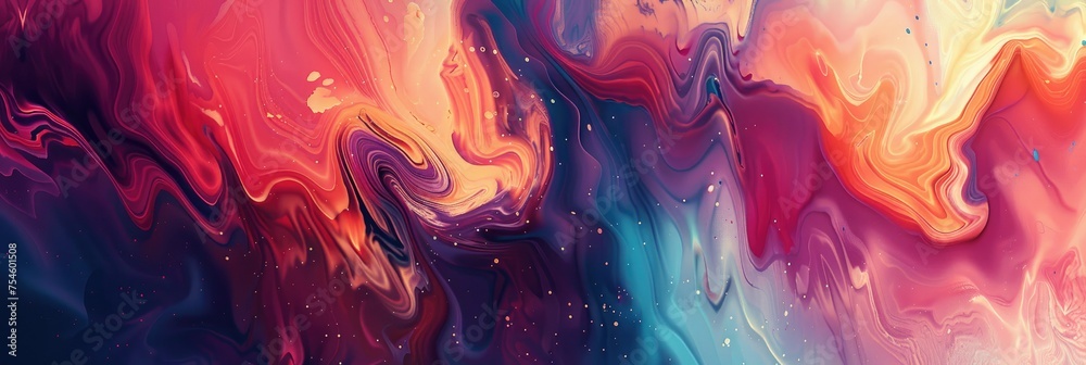 Abstract illustration of fluid and dynamic forms, expressing the fluidity and unpredictability of life Abstract illustration of fluid and dynamic forms, expressing the fluidity and unpredictability of life