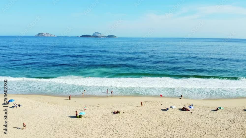 Brazil Rio Di Janero, Copacabana Beach slow push in Brazil Rio Di Janero, Copacabana Beach slow push in