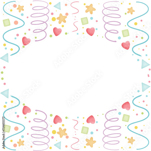 Confetti celebration explosion birthday party colorful isolated on transparent background 