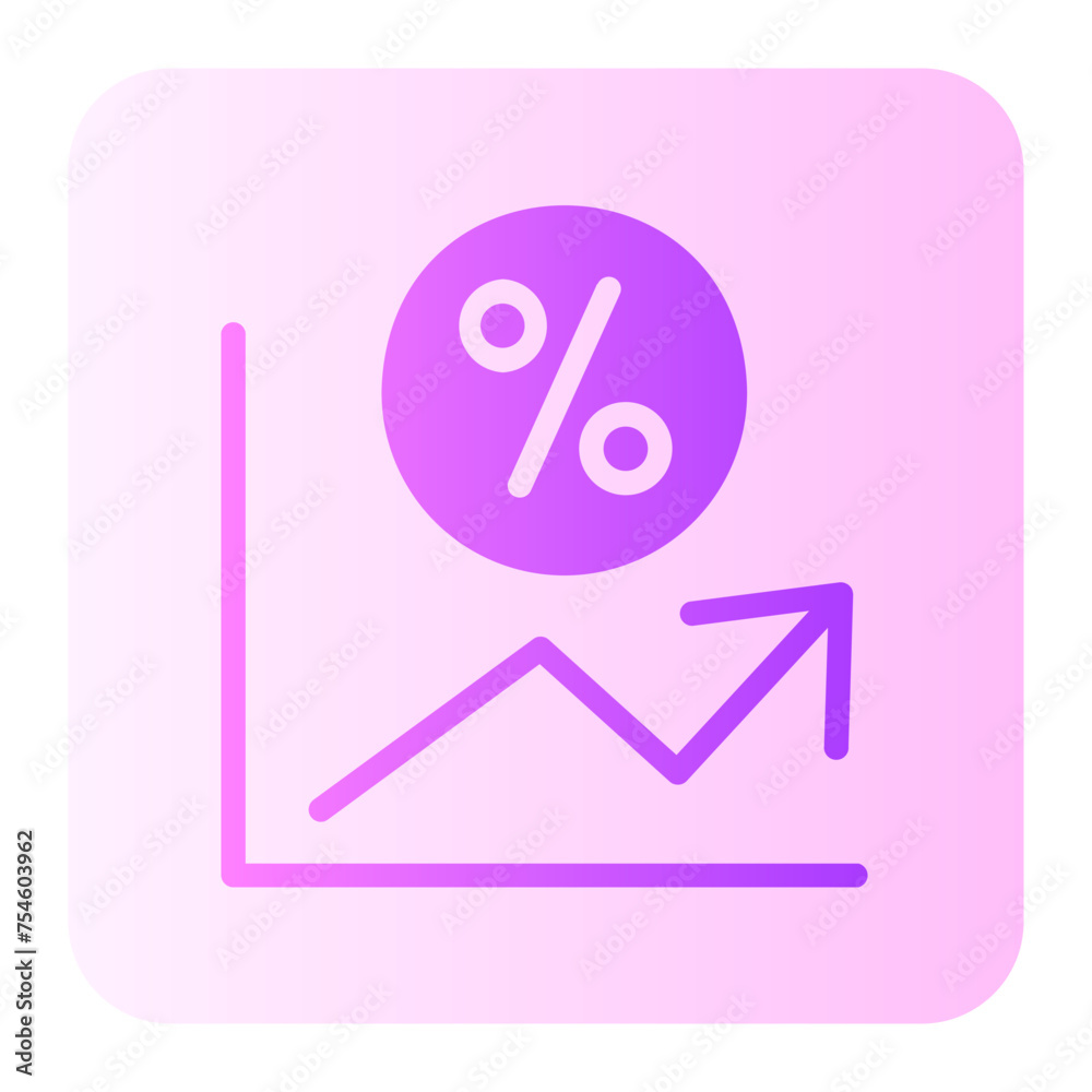 interest rate gradient icon interest rate gradient icon