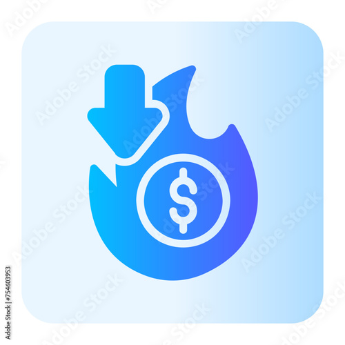 deflation gradient icon