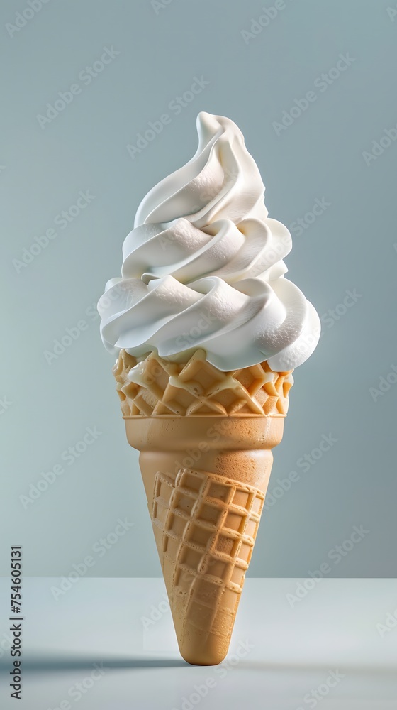 White Ice Cream Cones White Ice Cream Cones