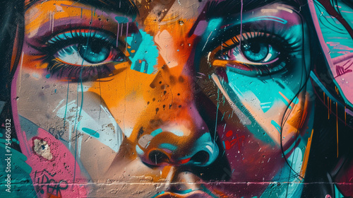 : Colorful graffiti art depicting influential women © Iqra