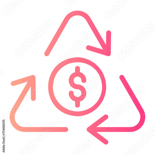 Economy gradient icon