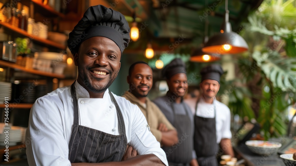 Portrait of a chef in a hotel kitchen