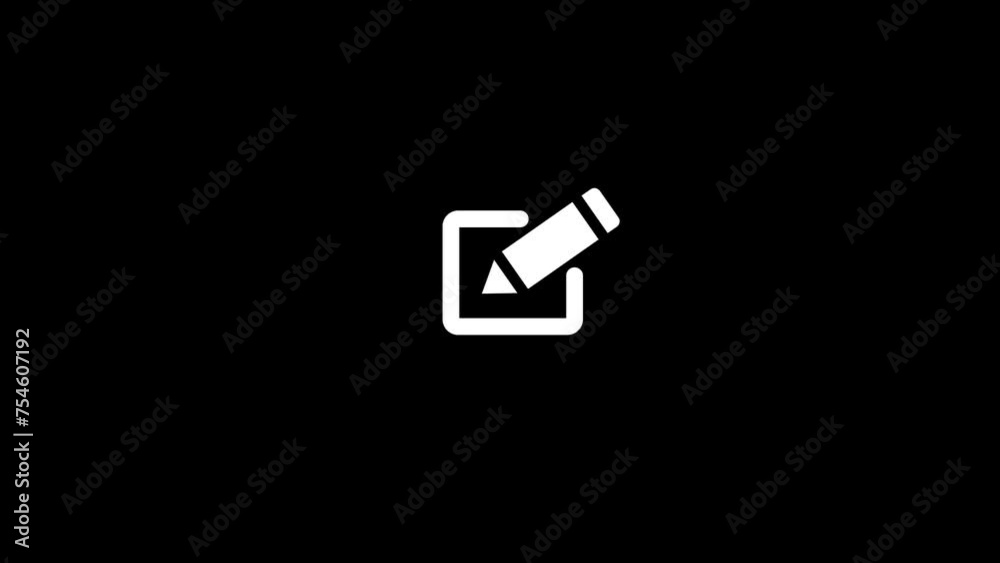 Edit icon, simple design edit icon animation isolated on white background Edit icon, simple design edit icon animation isolated on white background