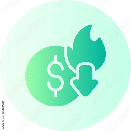 deflation gradient icon