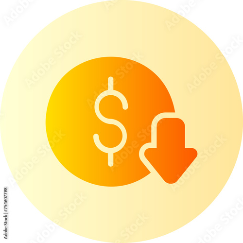 deficit gradient icon
