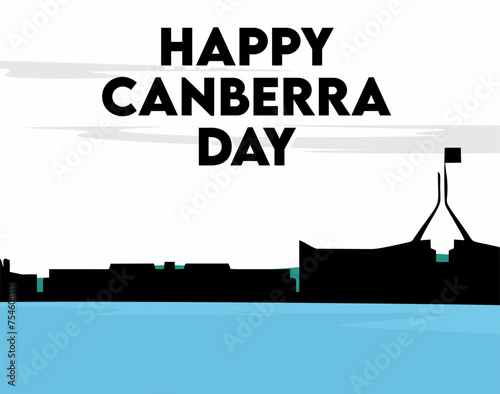 Happy Canberra Day Australia with beautiful view