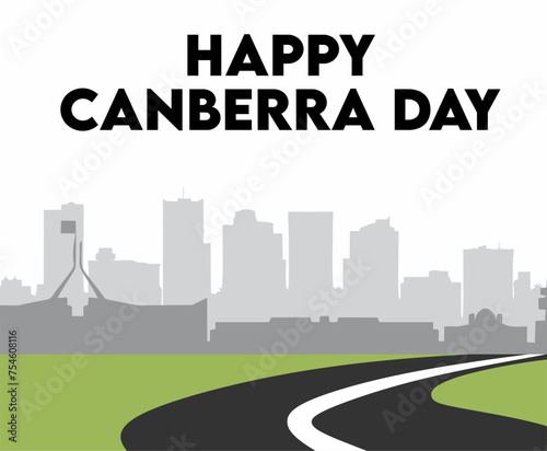 Happy Canberra Day Australia with beautiful view