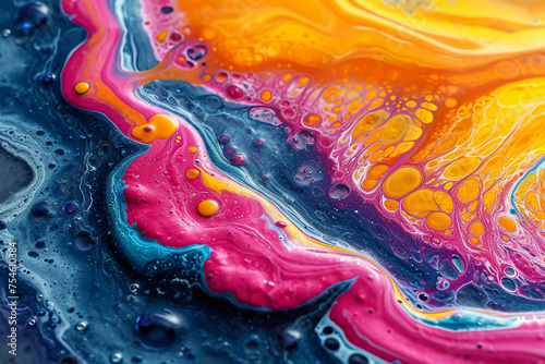 liquid background, liquid painting abstract texture, mixture of bright acrylic colors