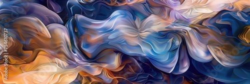 Abstract illustration of fluid and dynamic forms, expressing the fluidity and unpredictability of life photo