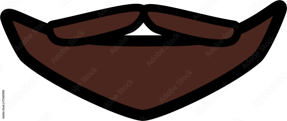 Facial Mustache Beard in SVG Vector Illustration Facial Mustache Beard in SVG Vector Illustration