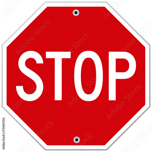 Red stop road sign vector illustration