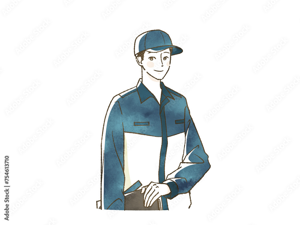 笑顔の男性整備士