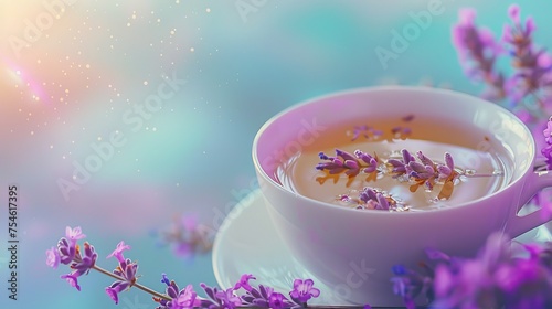 Lavender tea. Generative AI