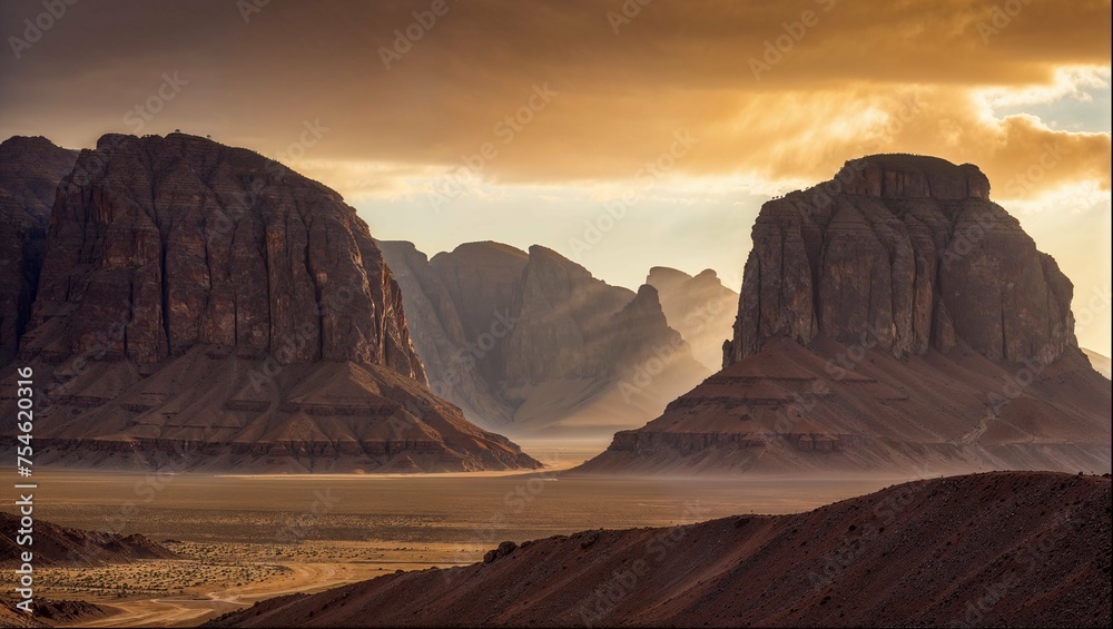 Fototapeta premium Majestic Stone Formations: Al-Ula's Desert Wonders