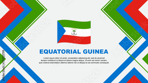 Equatorial Guinea Flag Abstract Background Design Template. Equatorial Guinea Independence Day Banner Wallpaper Vector Illustration. Equatorial Guinea Banner