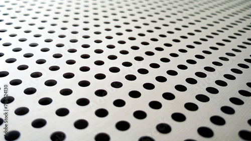 Seamless Metal Texture Pattern with Dots and Circles on White Background