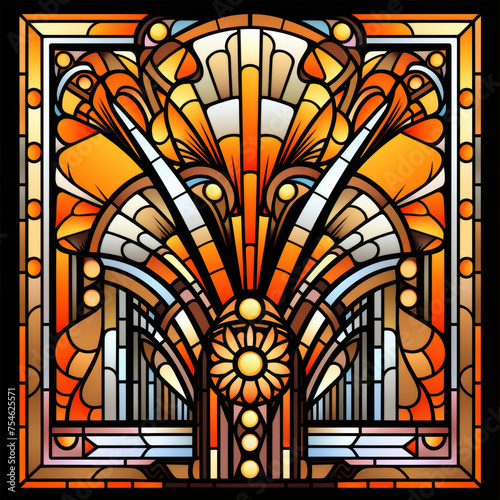 Art Deco Stained Glass Window Design

 photo