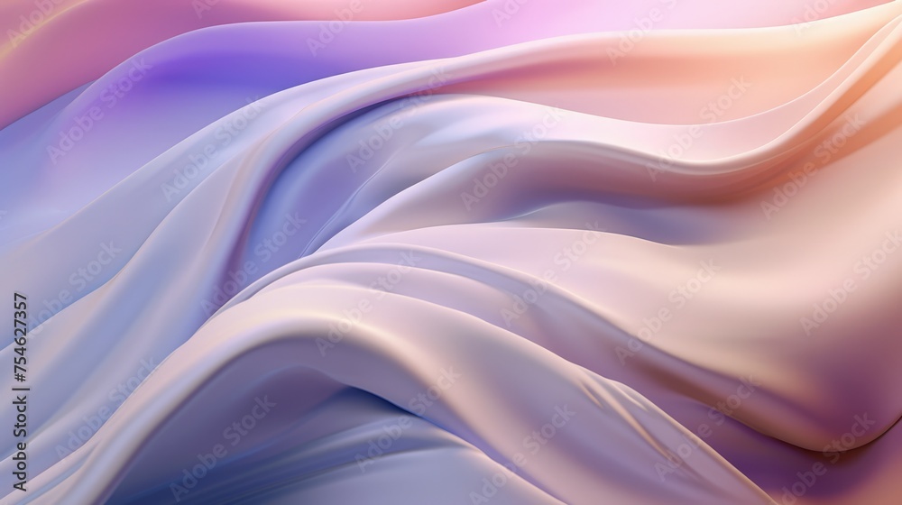 Obraz premium Abstract Pastel Waves, Multicolored Gradient Background