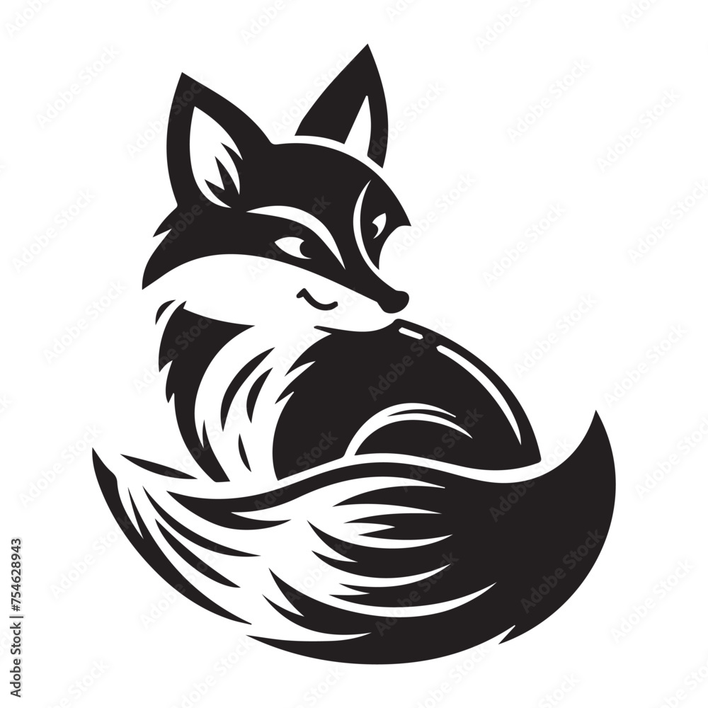 Obraz premium Fox Silhouette