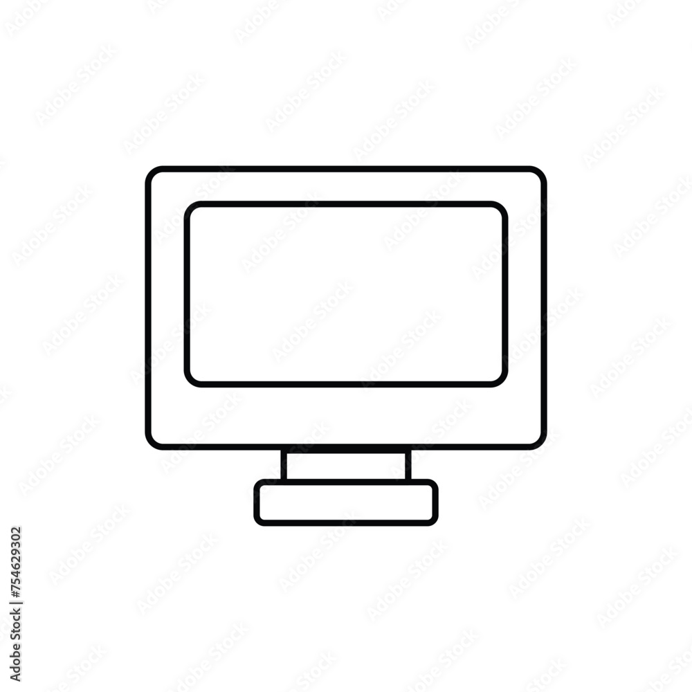 monitor Line Icon vector design temmplate and ilustration with editable stroke monitor Line Icon vector design temmplate and ilustration with editable stroke