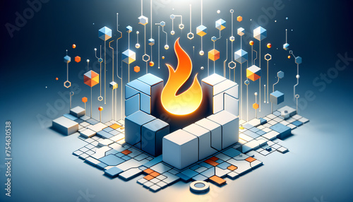 PyTorch Geo-Minimalist Emblem: Cutting-Edge Tech Design