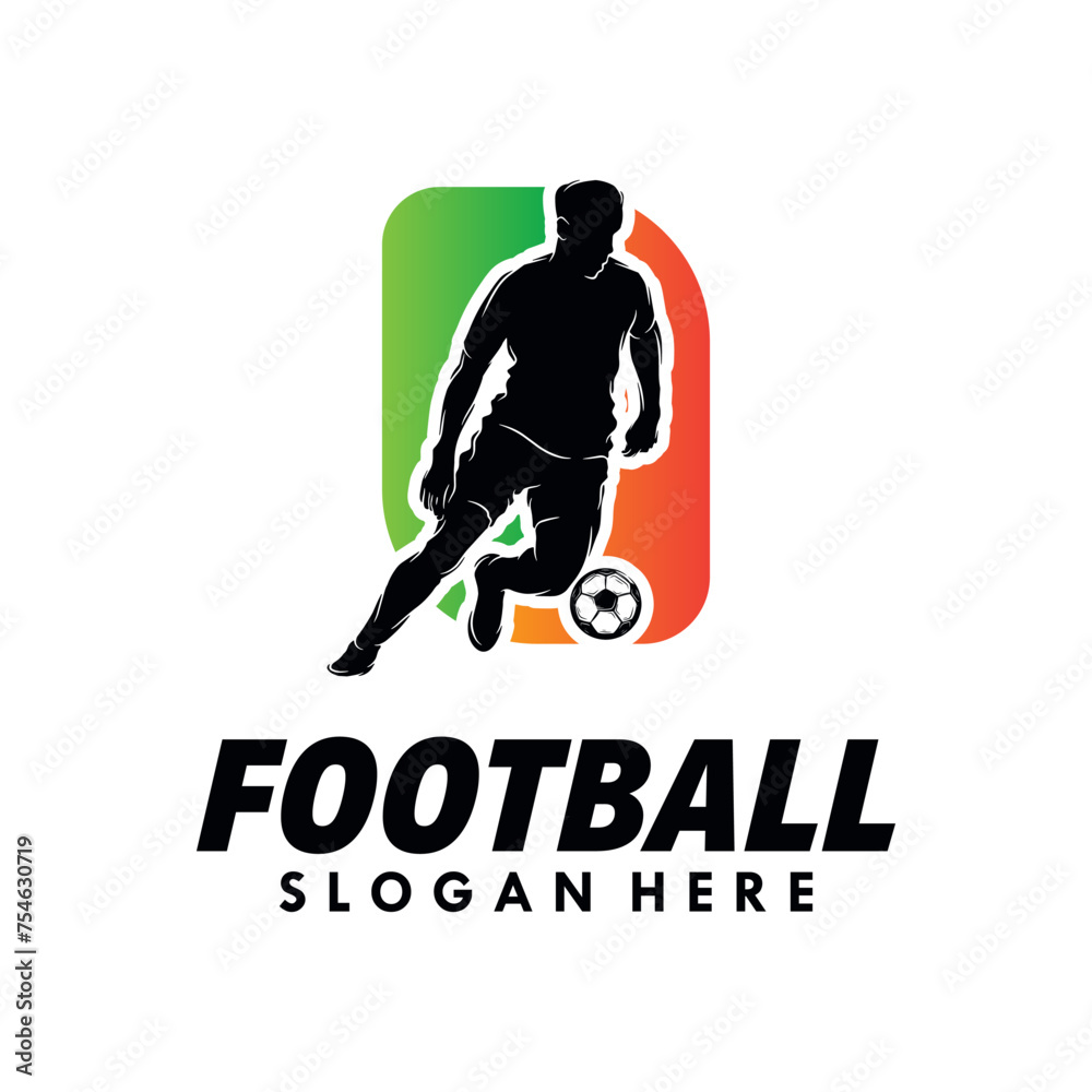 Football sport logo design template
